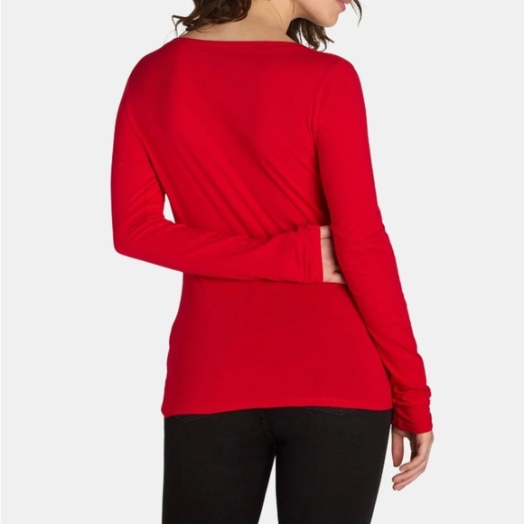 No Boundaries Red Long Sleeve Scoop Neck Tee - Women's Small NWT - Picture 7 of 7